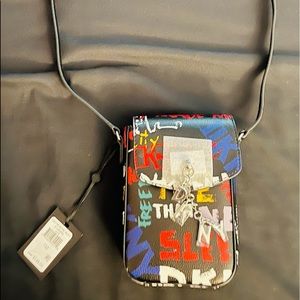 DKNY Cleo New York graffiti crossbody bag